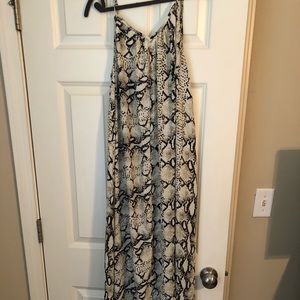 Snakeskin maxi dress